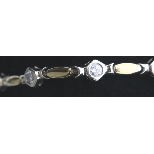 47 - 18ct gold and diamond bracelet, diamonds approximately 2cts, 18.7g. P&P Group 1 (£14+VAT for the fir... 