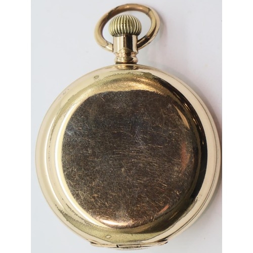 73 - Thomas Russell & Co Liverpool full hunter gold plated pocket watch. P&P Group 1 (£14+VAT for the fir... 