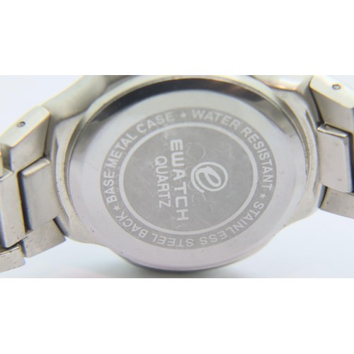 74 - Gents stainless steel cased divers E-watch, D: 3cm. P&P Group 1 (£14+VAT for the first lot and £1+VA... 