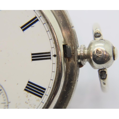 75 - Hallmarked silver fusee pocket watch, lacking glass. P&P Group 1 (£14+VAT for the first lot and £1+V... 