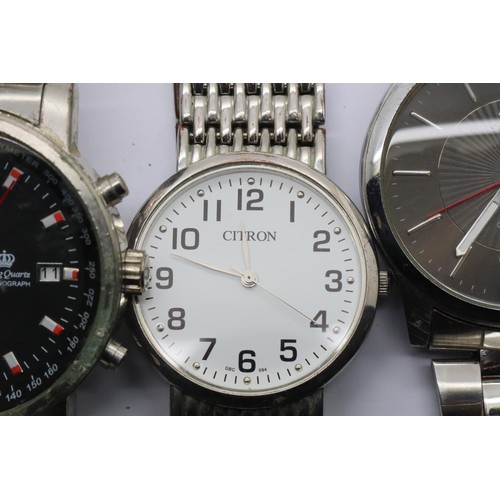 85 - Mixed gents wristwatches, all working. P&P Group 1 (£14+VAT for the first lot and £1+VAT for subsequ... 