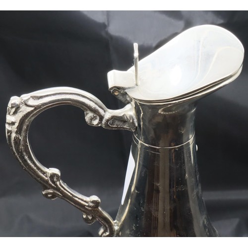 91 - Silver plated ships type claret jug. Not available for in-house P&P, contact Paul O'Hea at Mailboxes... 