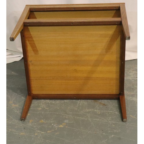 543 - Nathan type teak occasional table with under tier, 60 x 54 x 50H cm. Not available for in-house P&P,... 