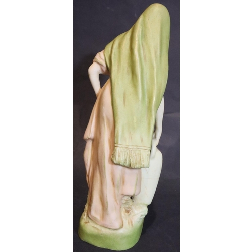 299 - Royal Dux ceramic female water carrier, model no T389, H: 18 cm. P&P Group 2 (£18+VAT for the first ... 