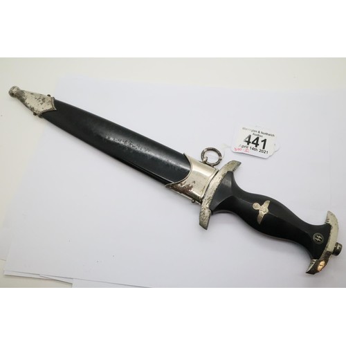 441 - Waffen SS Enlisted mans dagger with traditional period marks of Robert Klass and Rzm. P&P Group 2 (£... 