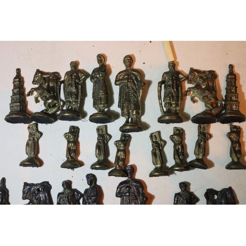 1382 - Mixed collectables including an Art Deco cased travel set, part chess set, leather bowls case etc. N... 