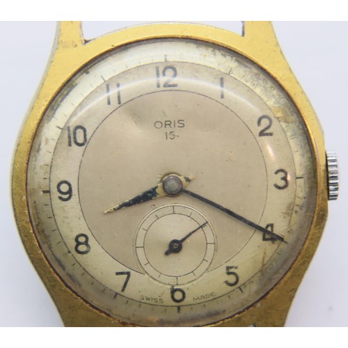 81 - Vintage Oris 15 gents wristwatch head requiring attention. P&P Group 1 (£14+VAT for the first lot an... 