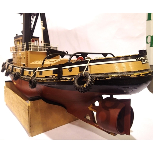 2247 - Radio controlled model of firefighting tugboat Flying Fulmar Glasgow, wood construction, good detail... 