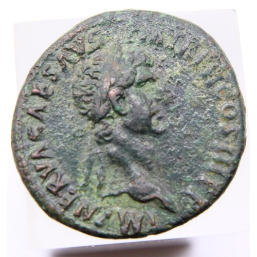 3036 - 69AD - Roman Bronze AE2 of Emperor Nerva - Fortuna reverse. P&P Group 1 (£14+VAT for the first lot a... 