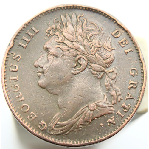 3077 - 1822 - Copper Farthing of George IV. P&P Group 1 (£14+VAT for the first lot and £1+VAT for subsequen... 