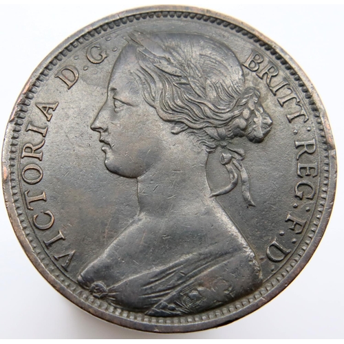 3095 - 1863 - Bronze Penny of Queen Victoria. P&P Group 1 (£14+VAT for the first lot and £1+VAT for subsequ... 