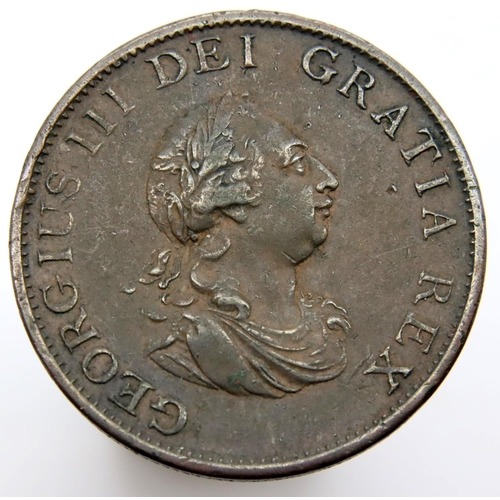 3099 - 1799 - Copper Penny of George III. P&P Group 1 (£14+VAT for the first lot and £1+VAT for subsequent ... 