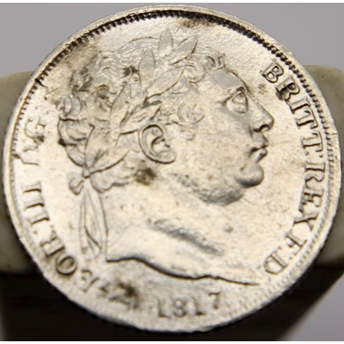 3083 - 1817 - Silver Sixpence of George III. P&P Group 1 (£14+VAT for the first lot and £1+VAT for subseque... 