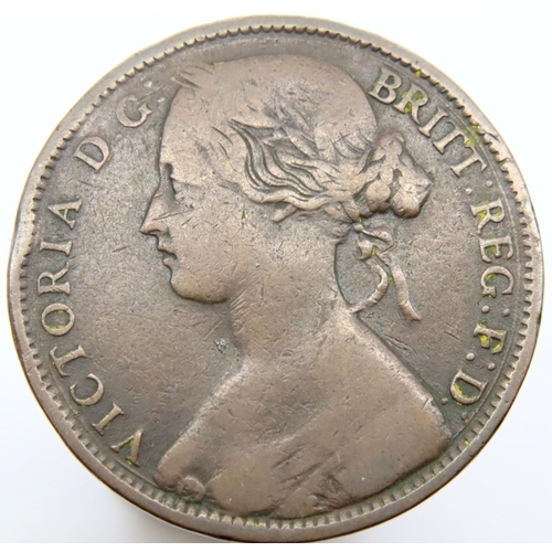 3086 - 1861 - Bronze Penny of Queen Victoria. P&P Group 1 (£14+VAT for the first lot and £1+VAT for subsequ... 