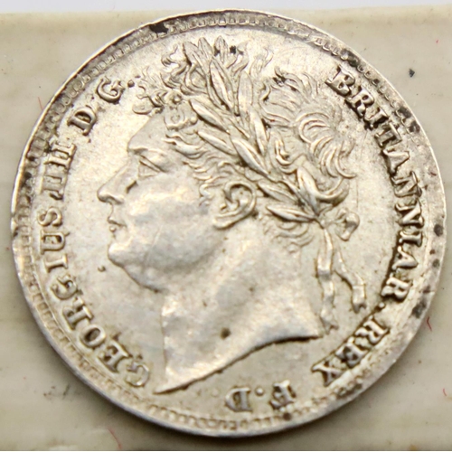 3087 - 1826 - Silver Maundy Penny of George IV. P&P Group 1 (£14+VAT for the first lot and £1+VAT for subse... 