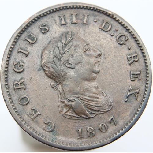 3088 - 1807 - Copper Half Penny of George III. P&P Group 1 (£14+VAT for the first lot and £1+VAT for subseq... 