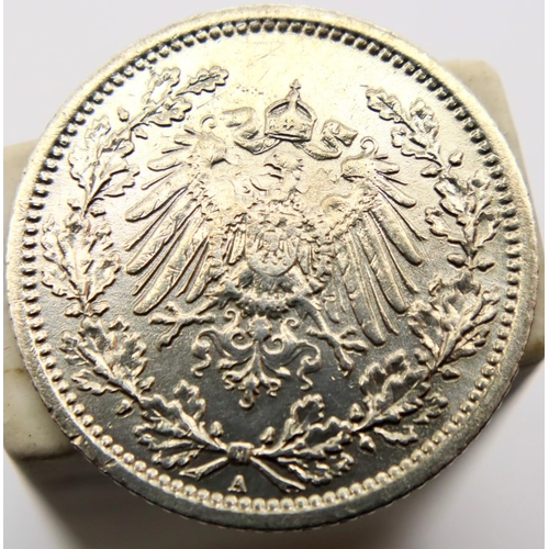 3091 - 1905 - Silver Half Mark of German empire - Berlin mint. P&P Group 1 (£14+VAT for the first lot and £... 