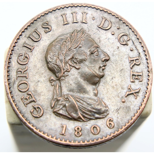 3092 - 1806 - Copper Farthing of George III. P&P Group 1 (£14+VAT for the first lot and £1+VAT for subseque... 