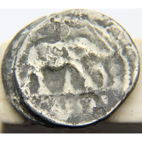 3104 - 50BC - Julius Caesar Silver Denarius Elephant coin - double obverse sides bonded together. P&P Group... 