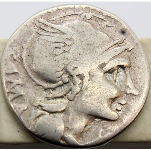 3111 - 109BC - Silver Denarius of the Republic - Flaminius Chilo and Biga of horses. P&P Group 1 (£14+VAT f... 