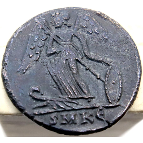 3116 - Circa 300AD - Roman Bronze AE3 - Constantinopolis ;  victory on prow with High Definition. P&P Group... 