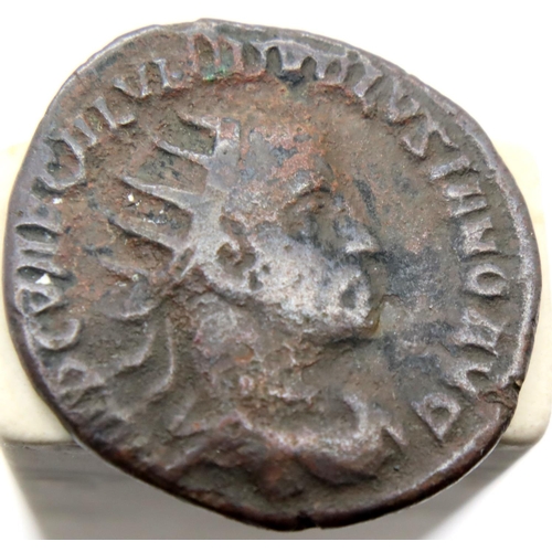 3118 - 251AD - Roman Antoninianus of Emperor Volusian - Adventus Augustus on horseback. P&P Group 1 (£14+VA... 