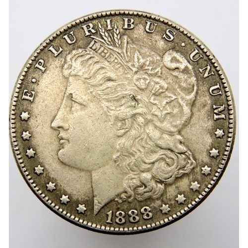 3139 - 1888 - American Morgan silver dollar. P&P Group 1 (£14+VAT for the first lot and £1+VAT for subseque... 