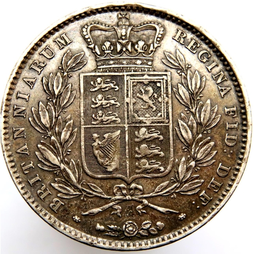 3154 - 1845 Silver crown of Queen Victoria. P&P Group 1 (£14+VAT for the first lot and £1+VAT for subsequen... 