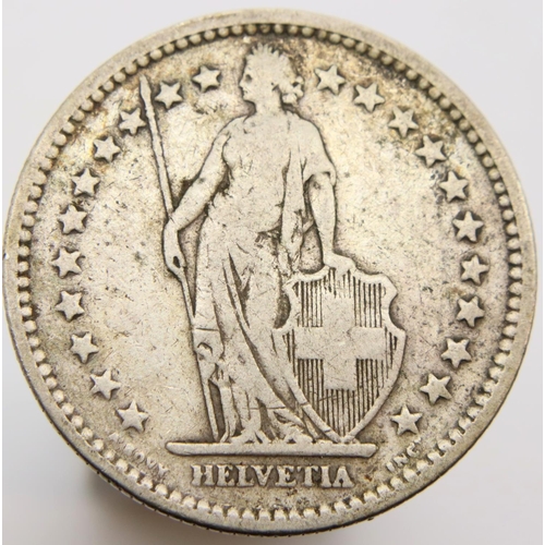 3159 - 1904 - Silver Swiss 2 Francs. P&P Group 1 (£14+VAT for the first lot and £1+VAT for subsequent lots)