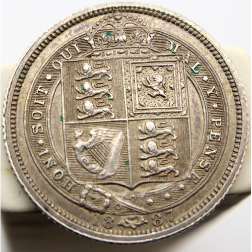 3172 - 1887 - Silver Sixpence of Queen Victoria. P&P Group 1 (£14+VAT for the first lot and £1+VAT for subs... 