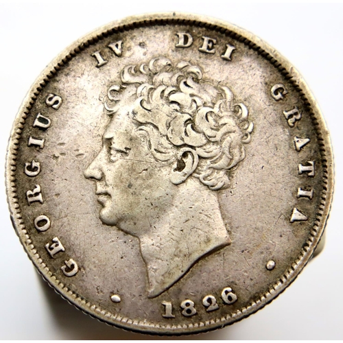 3173 - 1826 - Silver Shilling of George IV. P&P Group 1 (£14+VAT for the first lot and £1+VAT for subsequen... 