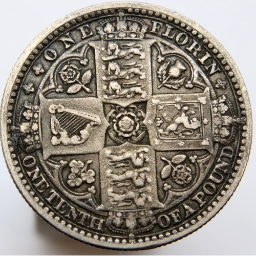 3178 - 1849 - Silver Gothic Florin of Queen Victoria - Godless edition. P&P Group 1 (£14+VAT for the first ... 