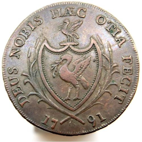 3197 - 1791 - Liverpool Shipping Token. P&P Group 1 (£14+VAT for the first lot and £1+VAT for subsequent lo... 