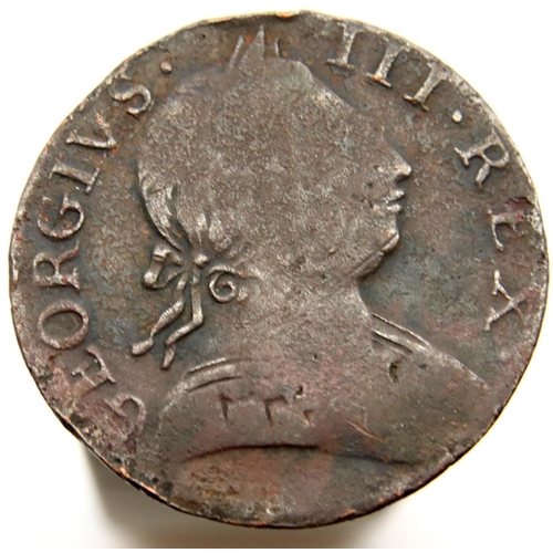 3179 - 1775 - Copper HalfPenny of George III. P&P Group 1 (£14+VAT for the first lot and £1+VAT for subsequ... 