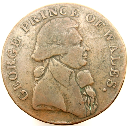 3190 - 1794 - George - Prince of Wales token. P&P Group 1 (£14+VAT for the first lot and £1+VAT for subsequ... 