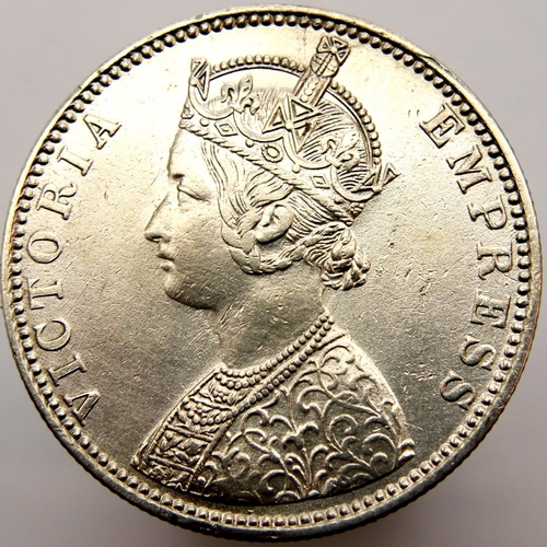 3192 - 1888 - Colonial India - Silver Rupee of Queen Victoria. P&P Group 1 (£14+VAT for the first lot and £... 