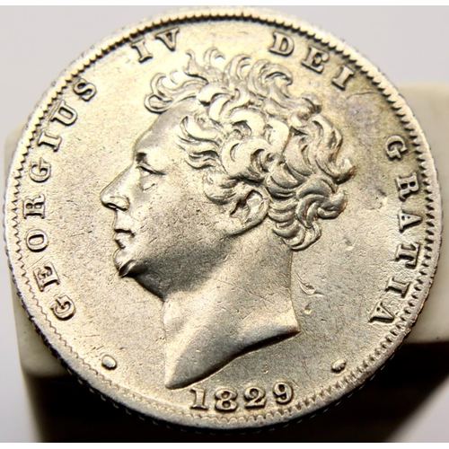 3202 - 1829 - Silver Sixpence of George IV. P&P Group 1 (£14+VAT for the first lot and £1+VAT for subsequen... 