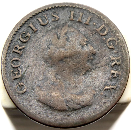 3215 - 1806 - Hibernia Farthing under reign of George III. P&P Group 1 (£14+VAT for the first lot and £1+VA... 