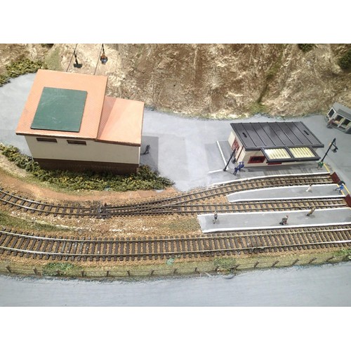 2200A - Model Railway layout 156 x 110 OO end to end with auto shuttle and 009/HOE narrow gauge end to end. ... 