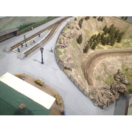 2200A - Model Railway layout 156 x 110 OO end to end with auto shuttle and 009/HOE narrow gauge end to end. ... 