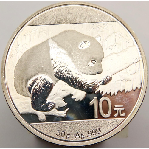 3265 - 2016 30g pure silver Panda coin, encapsulated. P&P Group 1 (£14+VAT for the first lot and £1+VAT for... 