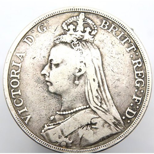 3267 - 1889 silver Crown of Queen Victoria. P&P Group 1 (£14+VAT for the first lot and £1+VAT for subsequen... 