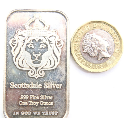 3275 - Scottsdale silver 1oz fine silver bar. P&P Group 1 (£14+VAT for the first lot and £1+VAT for subsequ... 