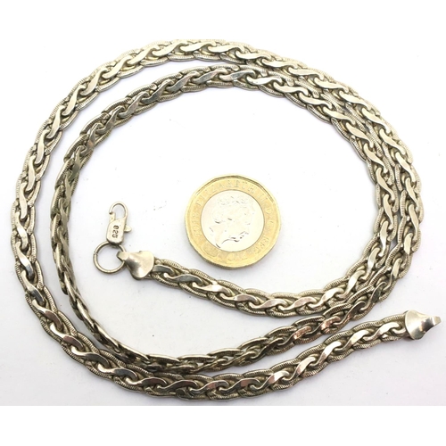 77 - Matching 925 silver necklace, 37g. P&P Group 1 (£14+VAT for the first lot and £1+VAT for subsequent ... 