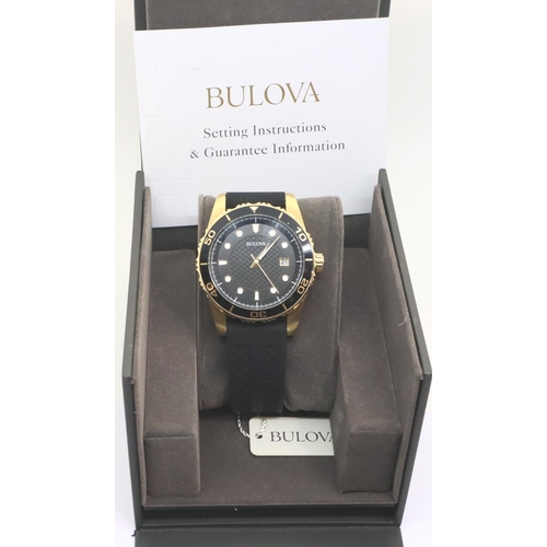 105 - Boxed gents Bulova wristwatch, dial D: 30 mm. P&P Group 1 (£14+VAT for the first lot and £1+VAT for ... 