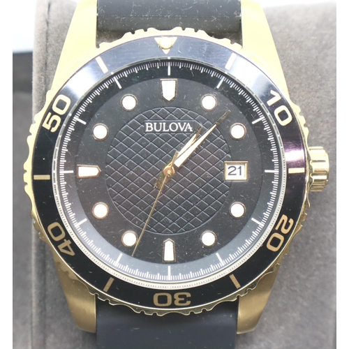 105 - Boxed gents Bulova wristwatch, dial D: 30 mm. P&P Group 1 (£14+VAT for the first lot and £1+VAT for ... 