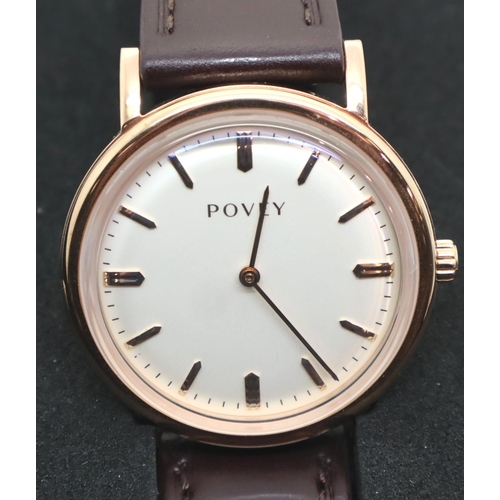 110 - Gents Povey calendar wristwatch new and boxed, dial D: 30 mm. P&P Group 1 (£14+VAT for the first lot... 