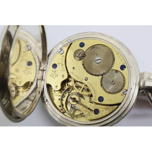 114 - Hallmarked silver watch by Schild of Birmingham,  ticks then stops, Birmingham assay. P&P Group 1 (£... 