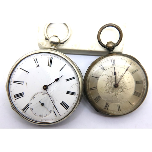 125 - Two white metal pocket watches. P&P Group 1 (£14+VAT for the first lot and £1+VAT for subsequent lot... 