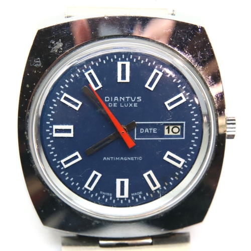 126 - Gents Diantus Deluxe Calendar wristwatch, dial D: 33 mm. P&P Group 1 (£14+VAT for the first lot and ... 